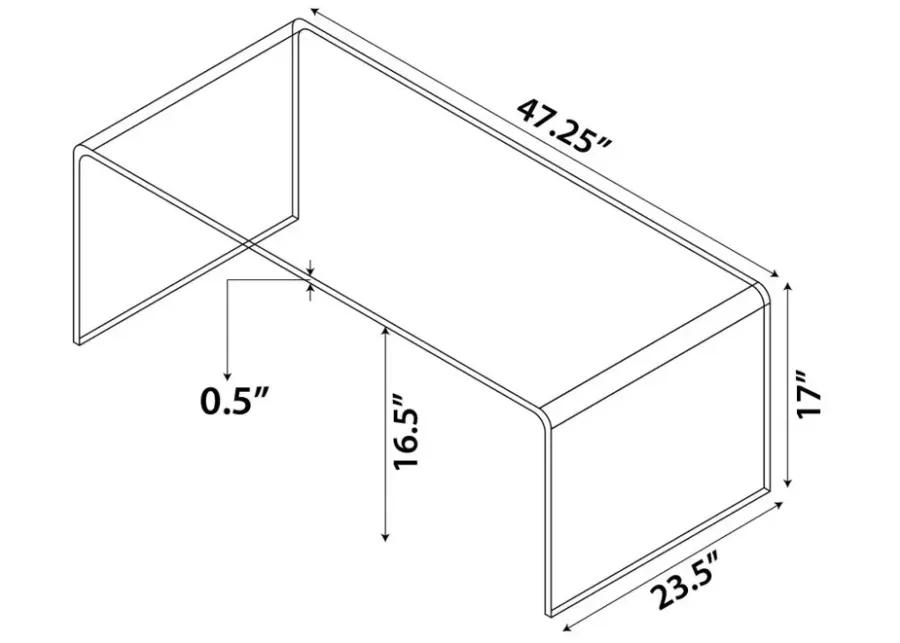 Ripley Rectangular Coffee Table Clear