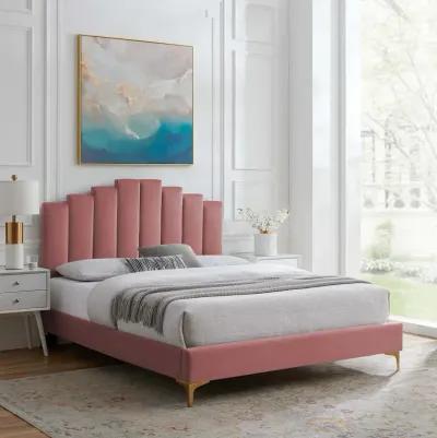 Elise King Performance Velvet Platform Bed