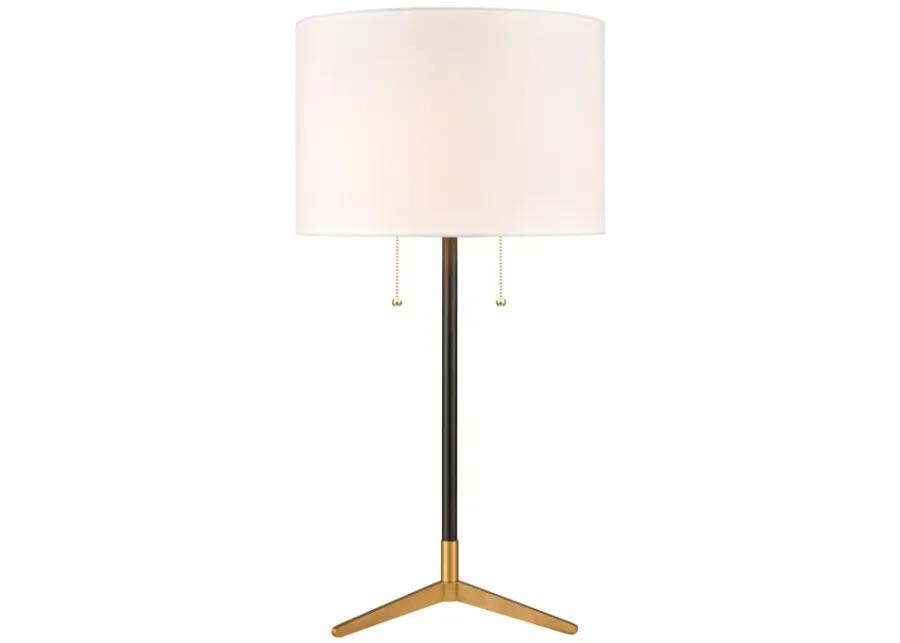 Clubhouse 29'' High 2-Light Table Lamp - Black - Includes LED Bulbs