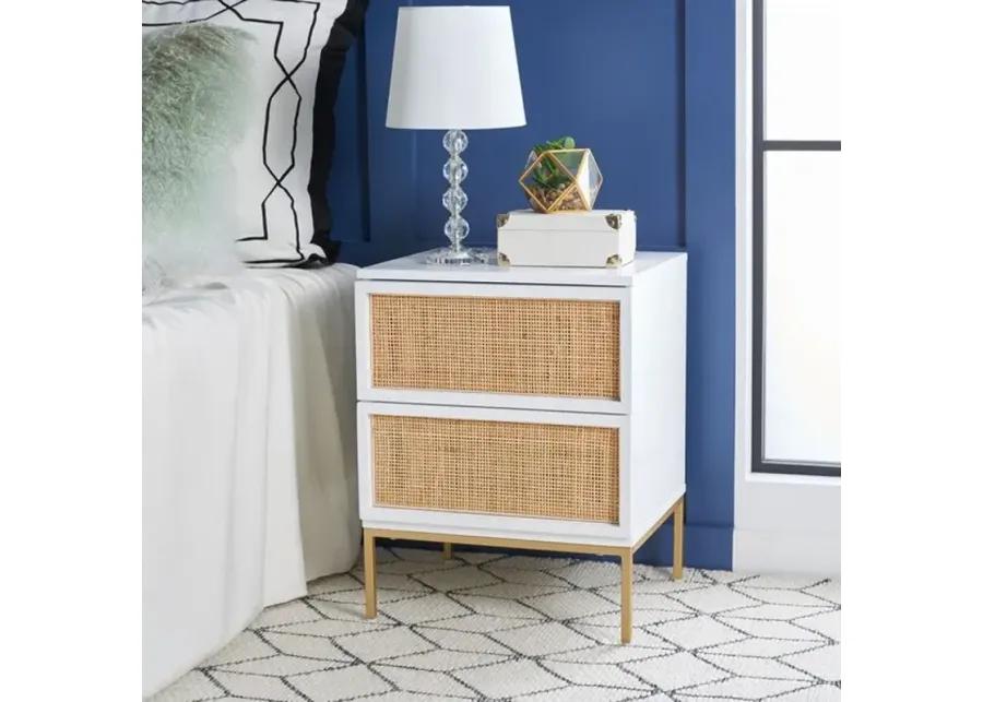 ZADIE 2 DRAWER RATTAN NIGHTSTAND