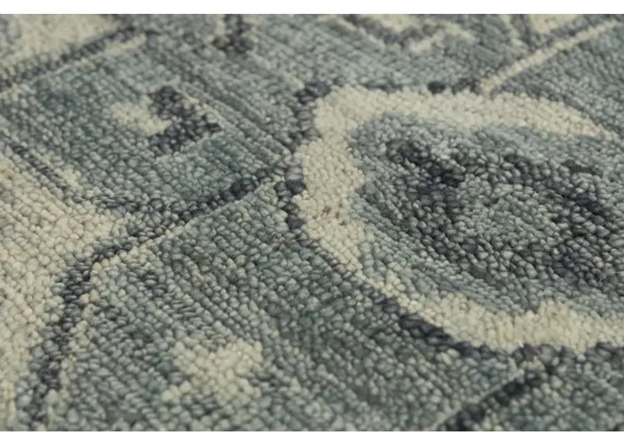 Belmont Blue  Hand Spun Wool 9'x12' Rectangle Rug