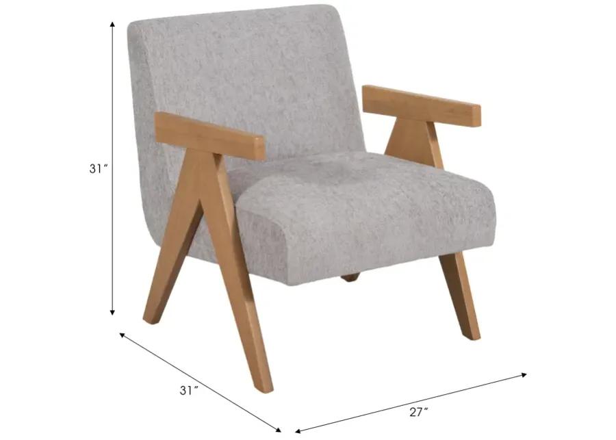 Wood - Scandinavian Accent Chair, Gray