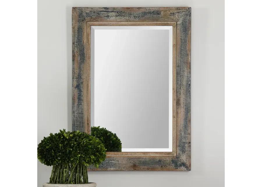 Bozeman Distressed Blue Mirror