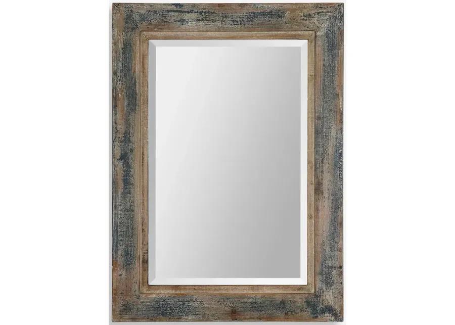 Bozeman Distressed Blue Mirror