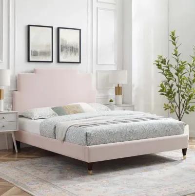 Lindsey Performance Velvet Full Platform Bed