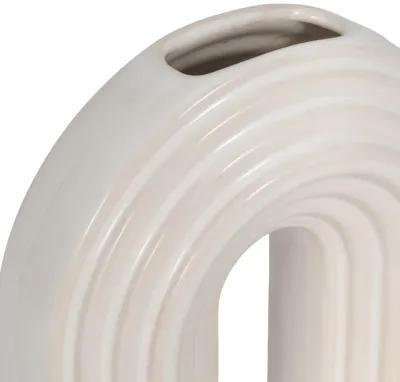 8" Oval Arch Vase, Ivory