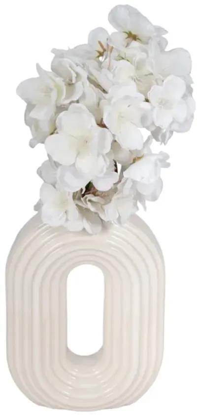 8" Oval Arch Vase, Ivory