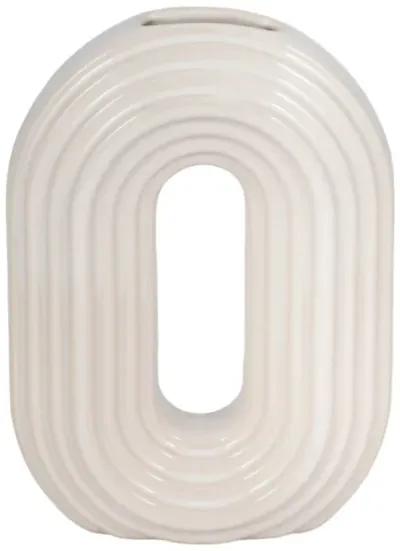 8" Oval Arch Vase, Ivory