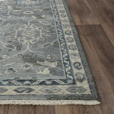 Ashton Gray  Hand Spun Wool/Tencel 9'x12' Rectangle Rug