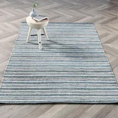 Del Mar 2.6'x8' Jute Blend Handwoven Sustainable Blue Accent Rug Runner