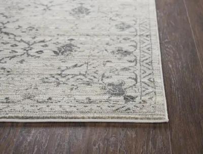 Panache Natural/Beige Medallion Floral Polypropylene 6'7" x 9'6" Rectangle Rug