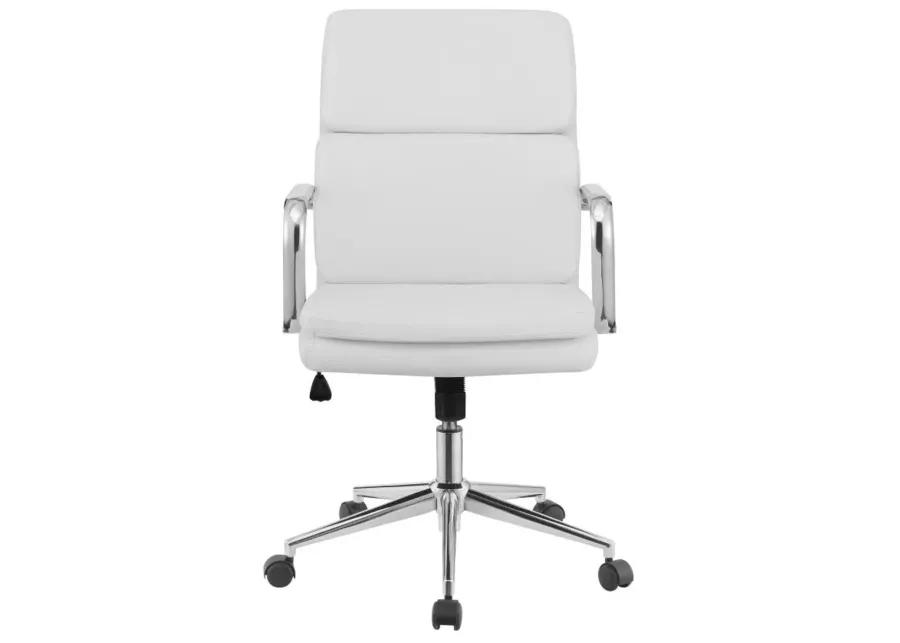 Adamstown Standard Back Upholstered Office Chair White