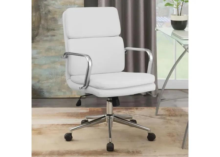 Adamstown Standard Back Upholstered Office Chair White