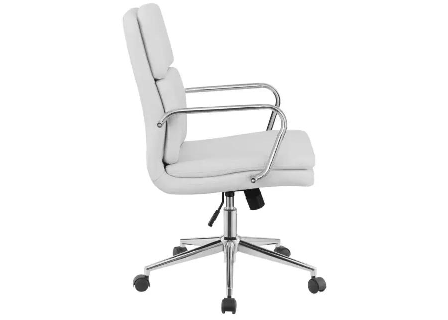 Adamstown Standard Back Upholstered Office Chair White