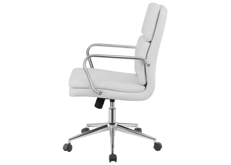 Adamstown Standard Back Upholstered Office Chair White