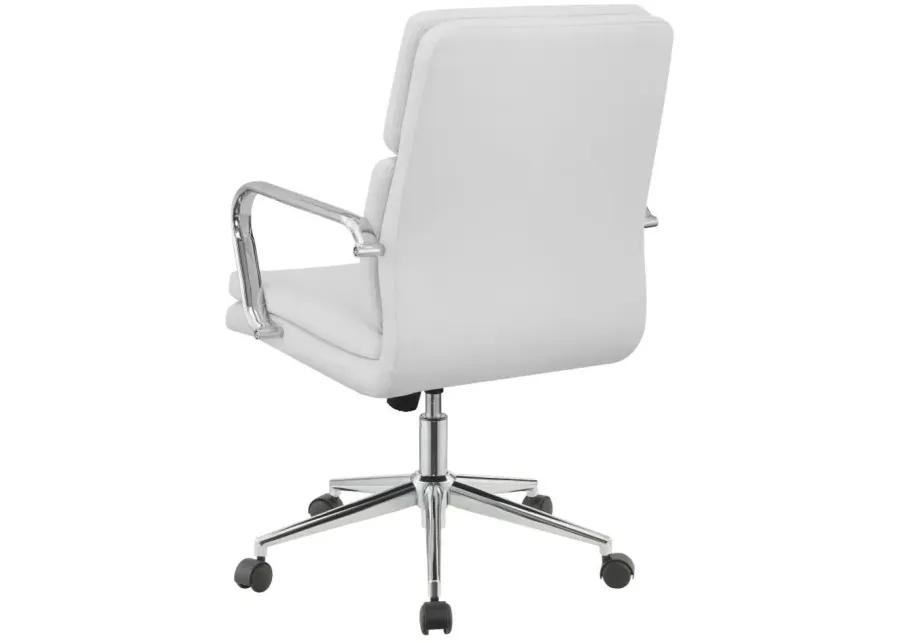 Adamstown Standard Back Upholstered Office Chair White