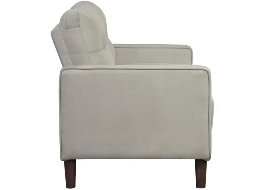 Bowen Upholstered Track Arms Tufted Loveseat Beige