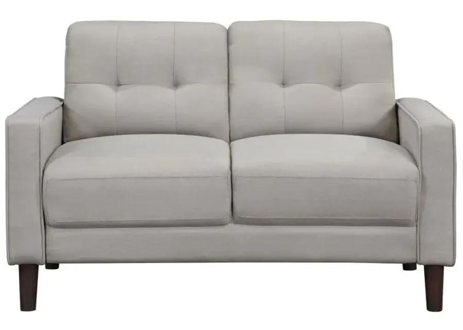 Bowen Upholstered Track Arms Tufted Loveseat Beige