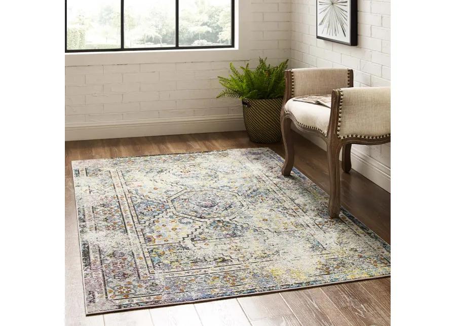 Success Jacinda Distressed Vintage Floral Persian Medallion 4x6 Area Rug