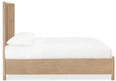 Dorsey Queen-size Wooden Panel Bed in Granola