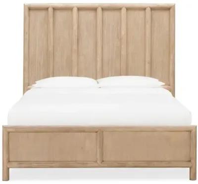 Dorsey Queen-size Wooden Panel Bed in Granola