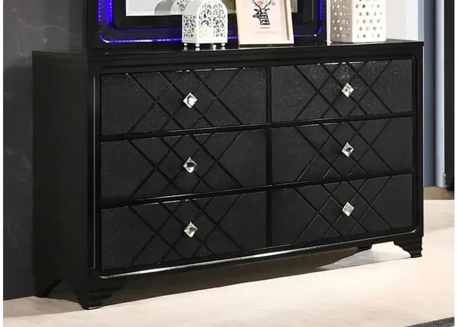 Penelope 6-drawer Dresser Black