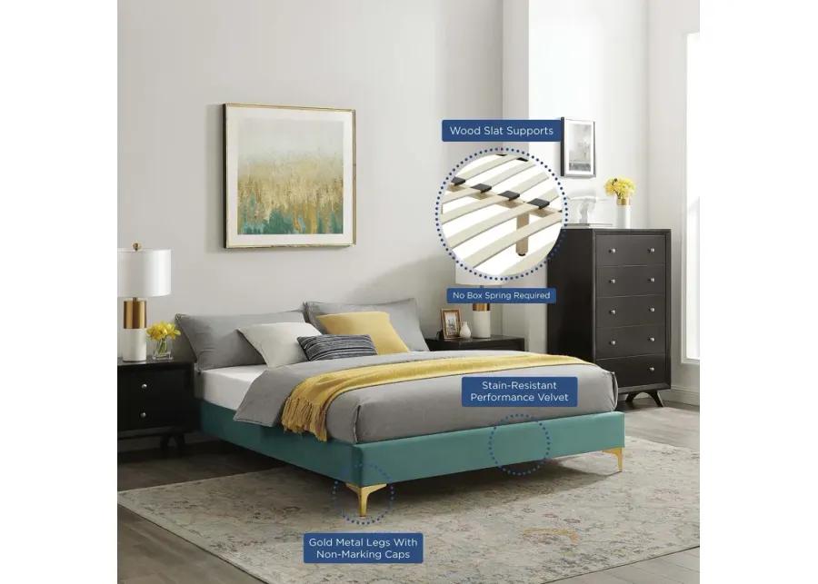 Sutton King Performance Velvet Bed Frame