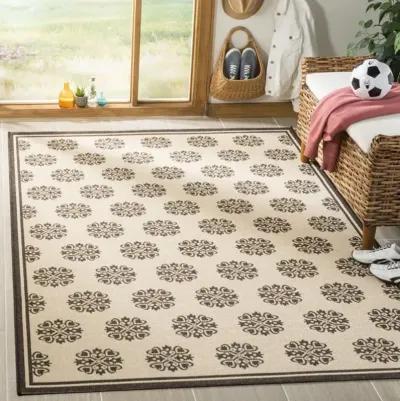 LINDEN 181 Collection LND181U-4 Creme / Brown 4' X 6'