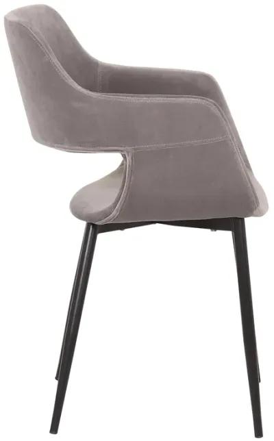 Ariana Mid-Century Gray Open Back Dining Accent Chair