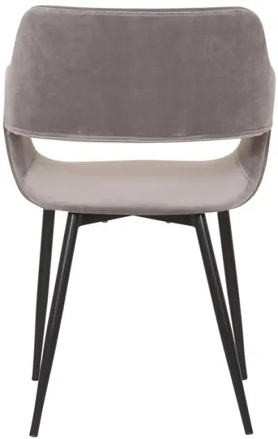 Ariana Mid-Century Gray Open Back Dining Accent Chair