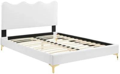 Current Performance Velvet Queen Platform Bed