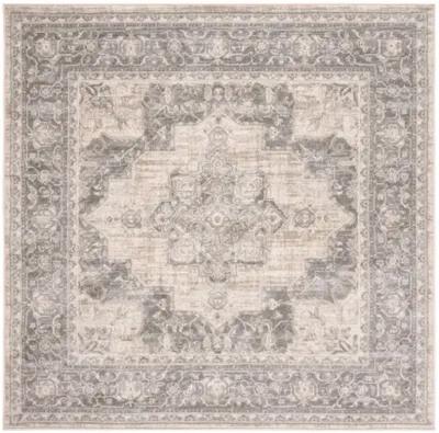 Brentwood 865 Cream / Grey 12' X 12' Square Square Powerloomed Rug