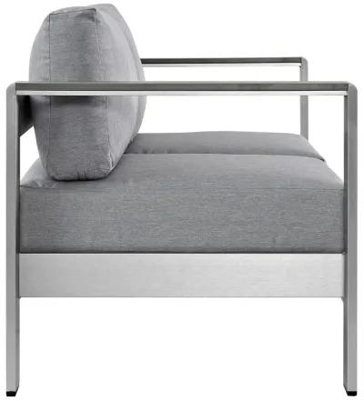 Shore Outdoor Patio Aluminum Loveseat