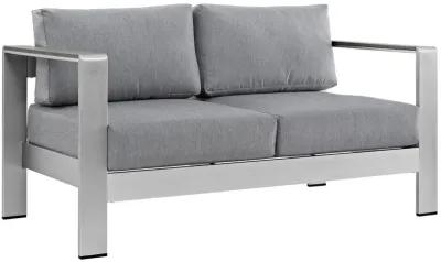 Shore Outdoor Patio Aluminum Loveseat