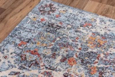 Ovation Blue/Beige distressed/classical N Z wool 10' x 13' Rectangle Rug