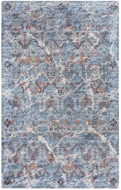 Ovation Blue/Beige distressed/classical N Z wool 10' x 13' Rectangle Rug