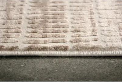 Cream Polyester Area Rug