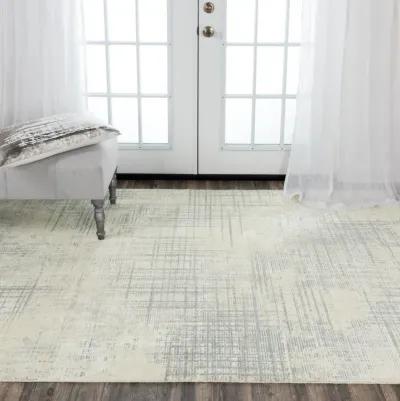 Couture Beige/Gray Abstract NZ Wool/Tencel Blend 8' x 10' Rectangle Rug