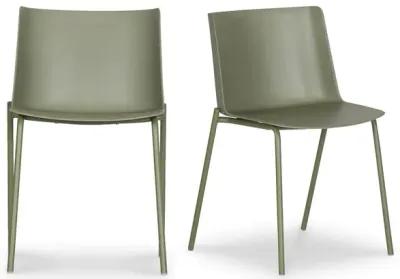 SILLA OUTDOOR DINING CHAIR SAGE GREEN-SET OF TWO