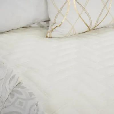 DOH Riviera White Queen Solid White Quilt