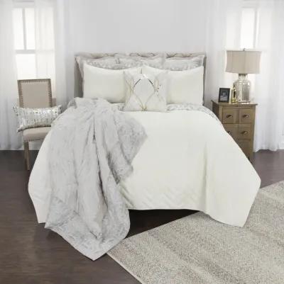 DOH Riviera White Queen Solid White Quilt