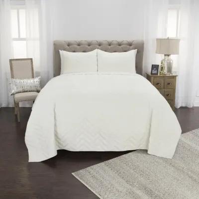 DOH Riviera White Queen Solid White Quilt