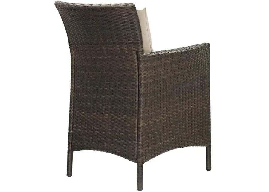 Conduit Outdoor Patio Wicker Rattan Dining Armchair Set of 4