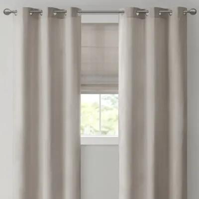 Madison Park Galen Taupe Basketweave Room Darkening Cordless Roman Shade