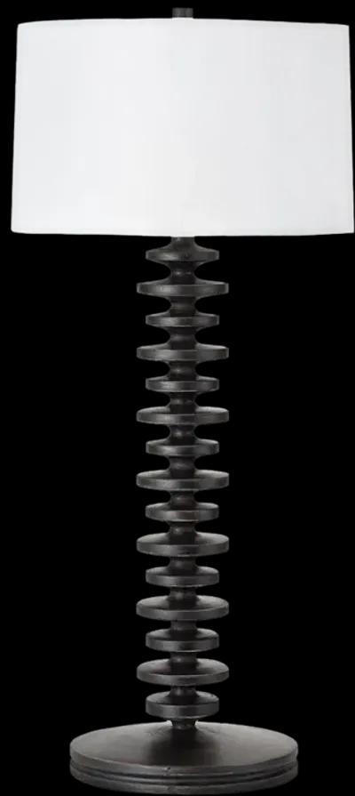 Fishbone Ebony Buffet Table Lamp 