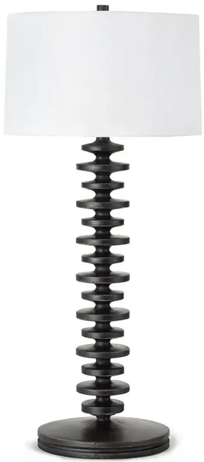 Fishbone Ebony Buffet Table Lamp 