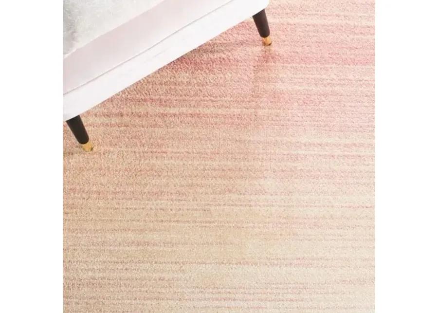 Adirondack Contemporary Pink / Ivory 4' X 6' Powerloomed Rug