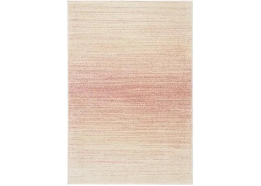 Adirondack Contemporary Pink / Ivory 4' X 6' Powerloomed Rug