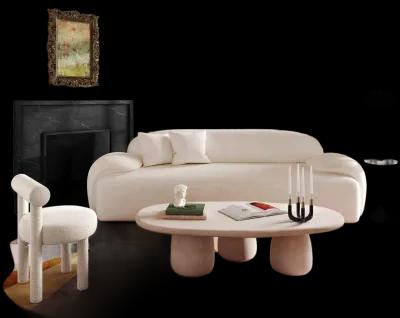 Allegra Cream Velvet Sofa