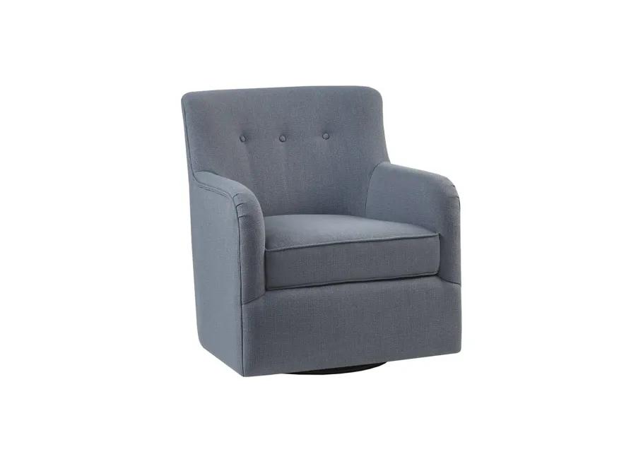 Madison Park Adele Blue Swivel Chair